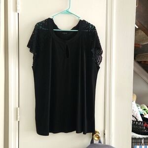 Torrid Keyhole Lace Sleeve T-Shirt